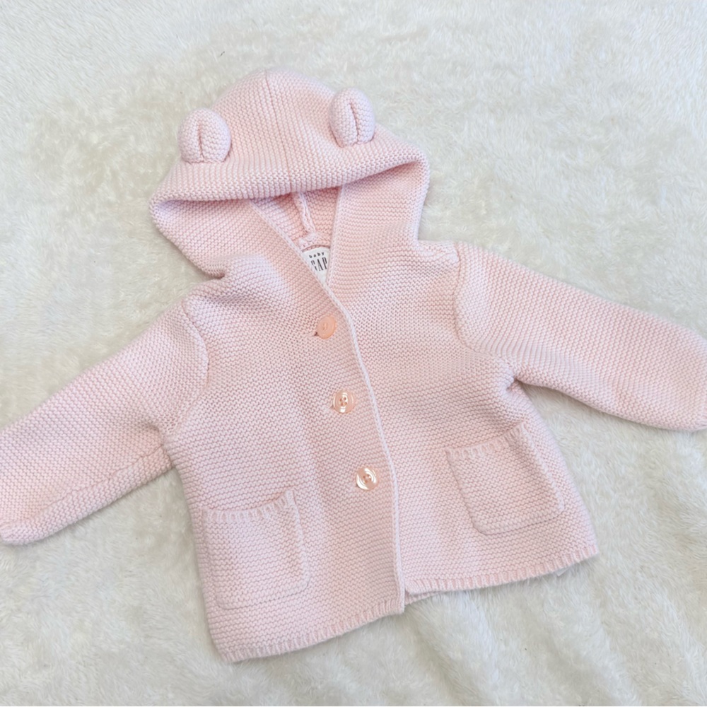 Baby Gap Light Pink Cardigan with Ears